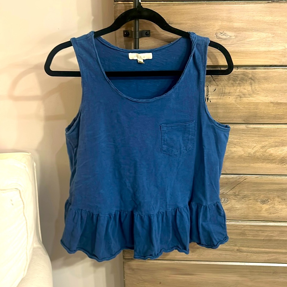 Blue Anthropologie tank top
